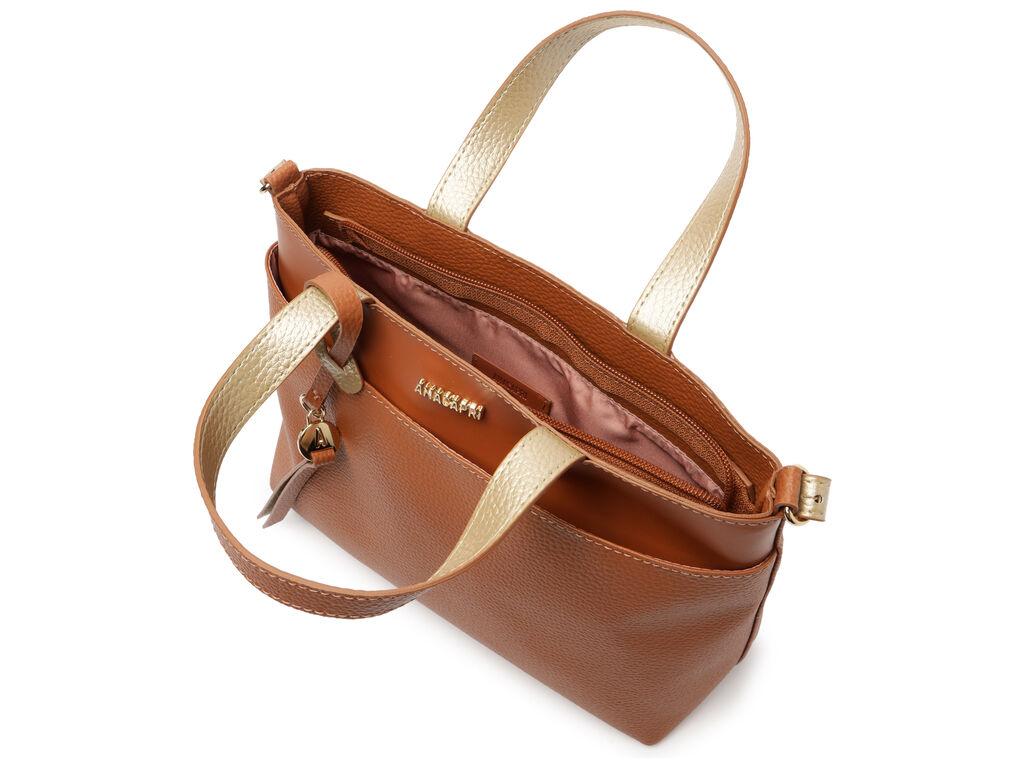Cartera - Dos Asas Mediana - Cafe