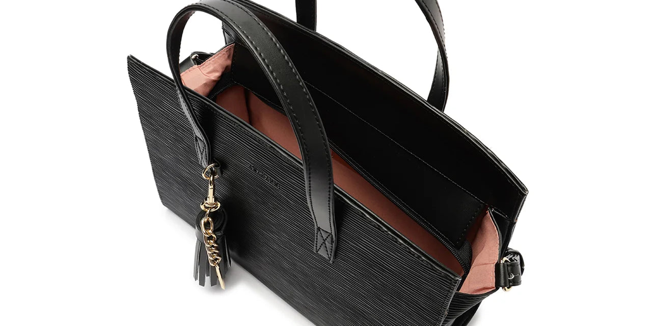 Cartera - Dos Asas Mediana - Negro