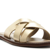 Sandalia de cuero Millie Dorado
