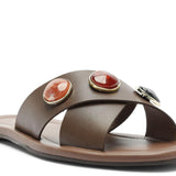 Sandalia de cuero Maya Chocolate