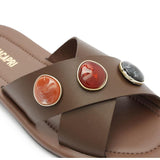 Sandalia de cuero Maya Chocolate